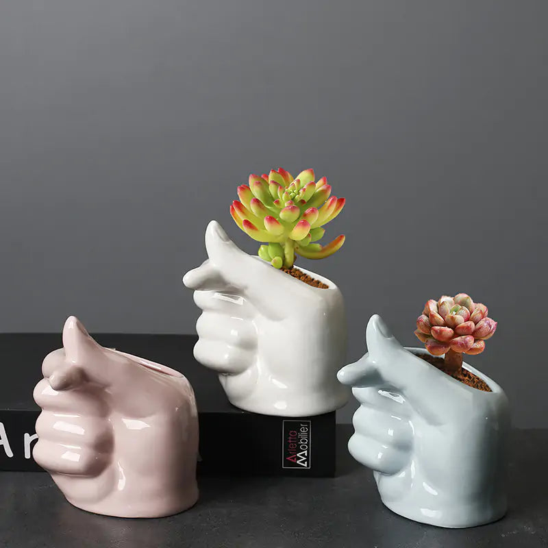 Finger Palm Vases